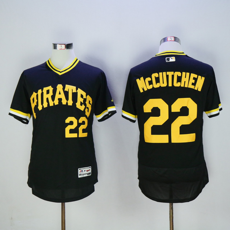 Men Pittsburgh Pirates #22 Mccutchen Black Elite MLB Jerseys->pittsburgh pirates->MLB Jersey